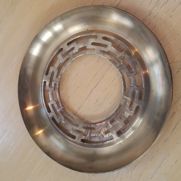 Antique Wedding Set Brass Ashtray & Cigarette Holder - Picture 7 of 16